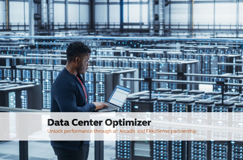 Visual representation of a data center optimizer focused on enhancing data center efficiency and performance.