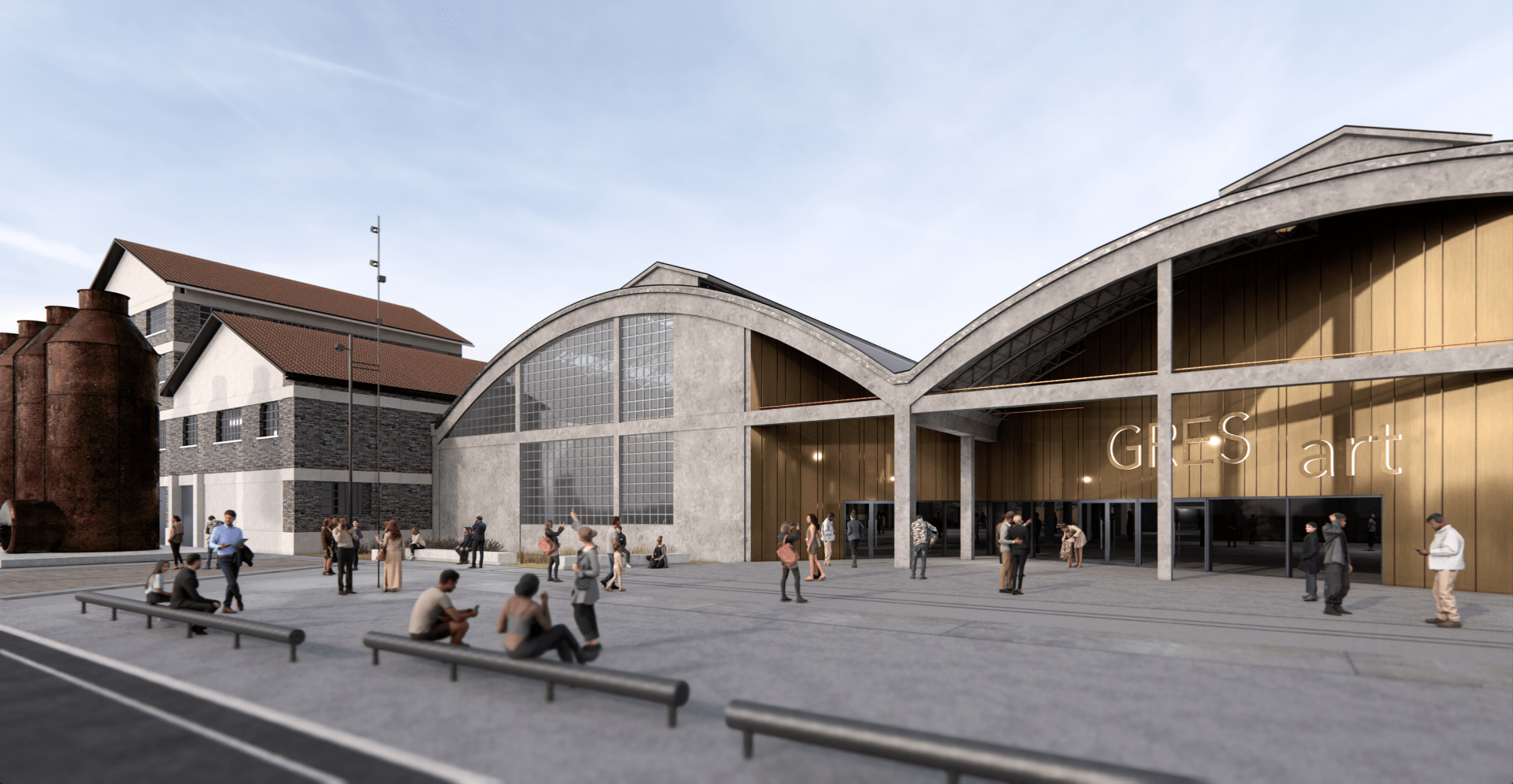 Render di De8Architetti - Particolare gres art