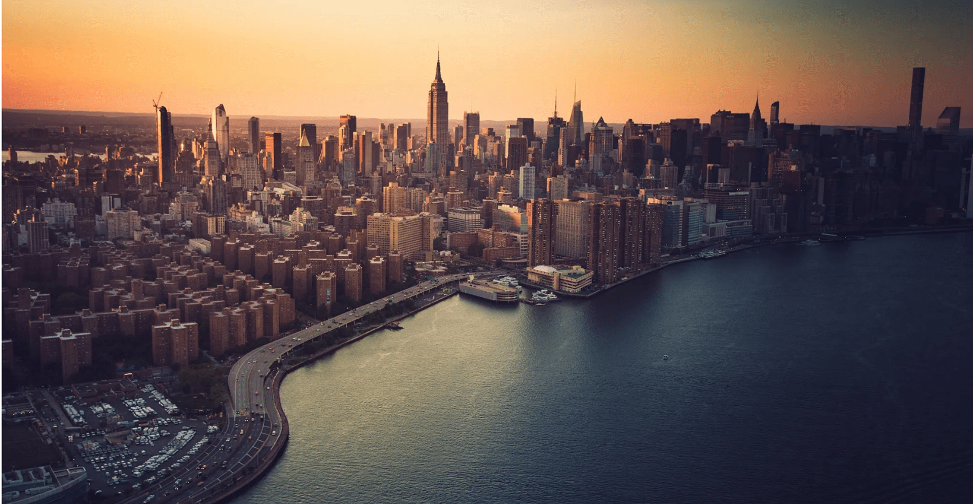 aerial view of manhattan city